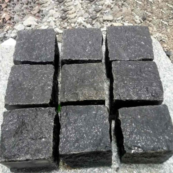 Black Granite Cobblestone