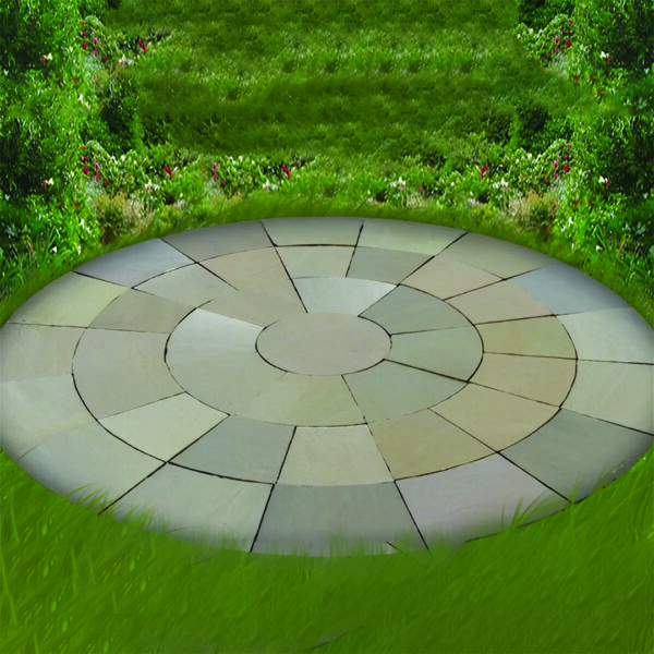 Buff Sandstone Circle Paving