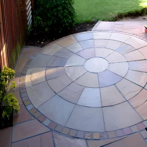 Autumn Brown Circle Paving