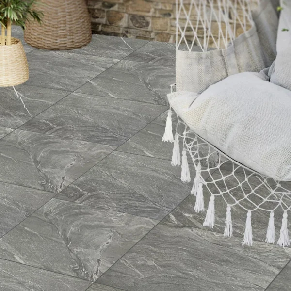 Creek wave nero outdoor porcelain