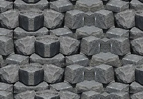 cobblestone paving