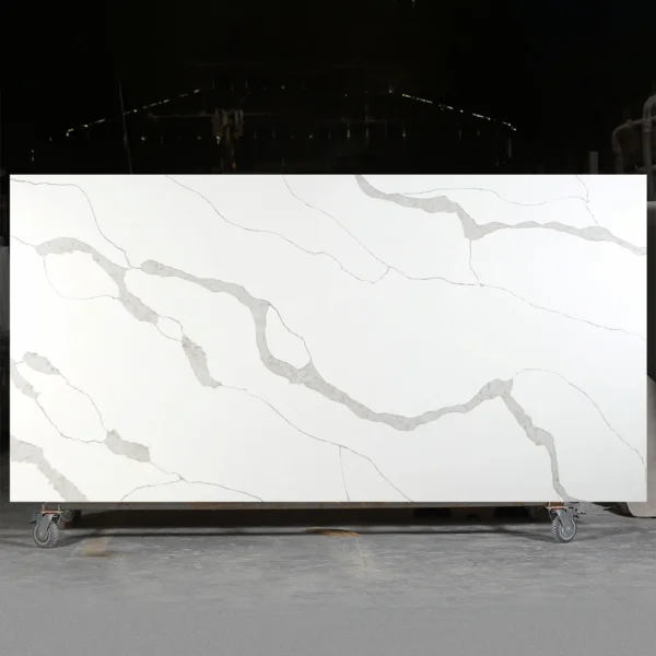 Calacatta Fantastico Gold quartz slab