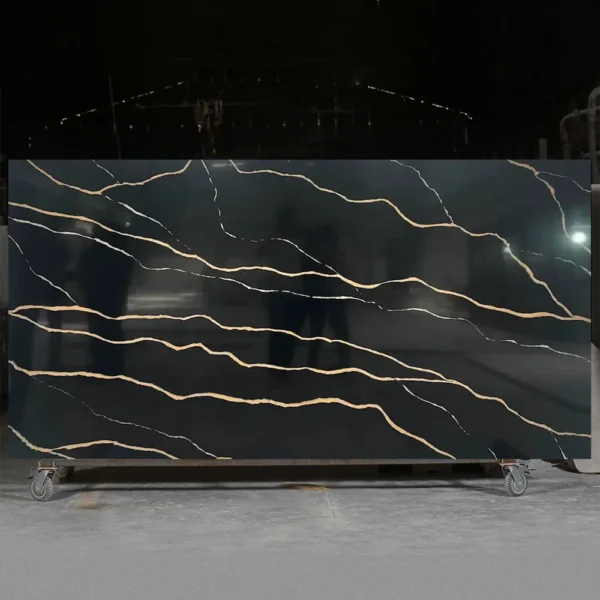 Calacatta Venatino Gold quartz slab