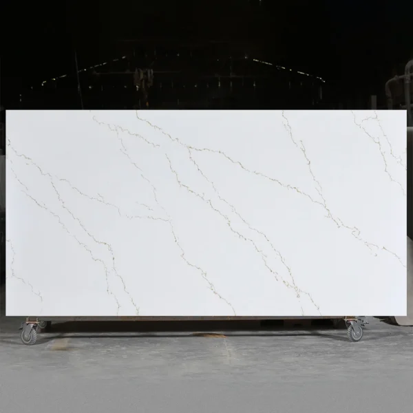 Calacatta Vision Gold quartz slab