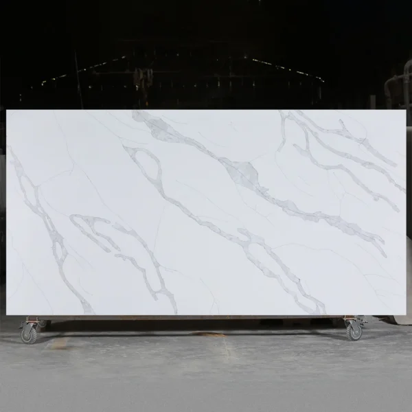 bianco carrara swan quartz slab