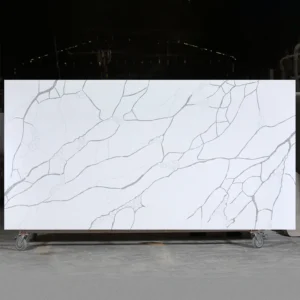 calacatta laza grey quartz slab