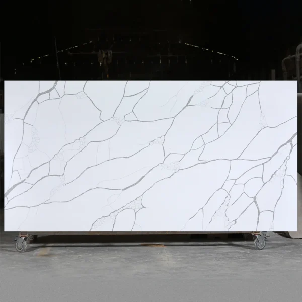 calacatta laza grey quartz slab