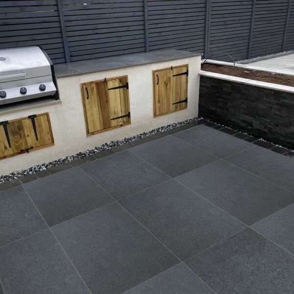 Basalt nero outdoor porcelain tile