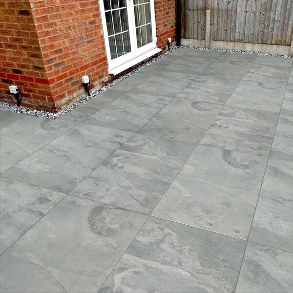 Beside grey outdoor porcelain tile