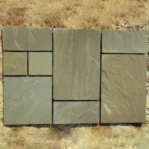 raj green natural sandstone slab