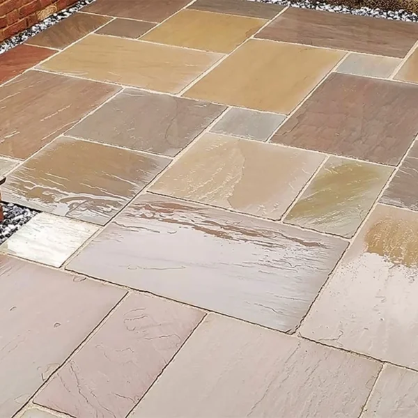 raj green tumbled sandstone slab