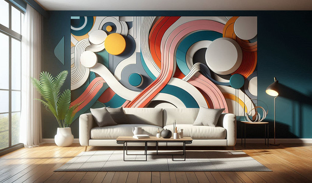 modern art mural